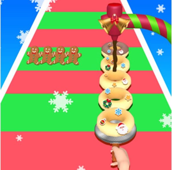 Xmas Donut Cooking Run Online Arcade Game
