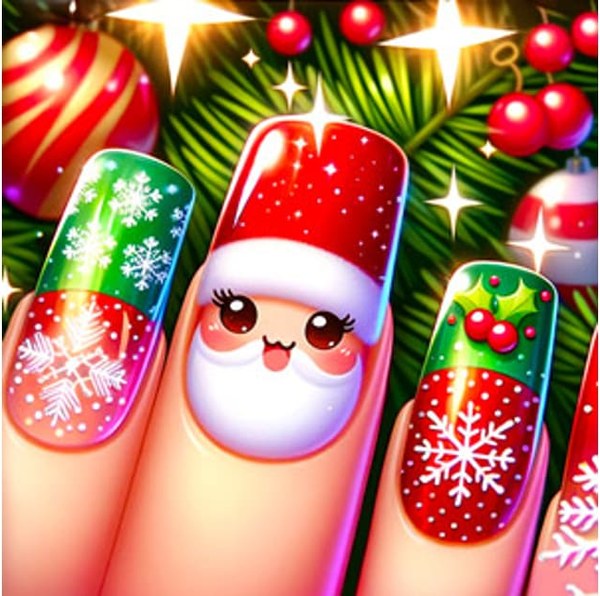 Merry Christmas Nail Design Online Game - Dress Up Game