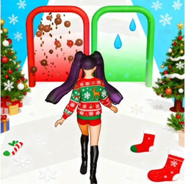 Build A Queen - Christmas Beauty Parkour Game Online Arcade Game