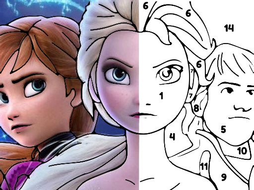 Color By Number With Frozen II Online Puzzle Game