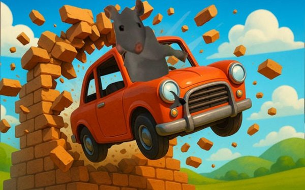 Ratomilton Flying Car Race: Brick Smashing Arcade Game Online