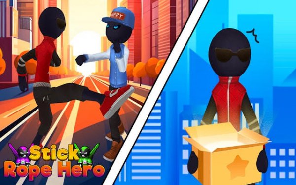 Stick Rope Hero: Superhero Adventure Online Game