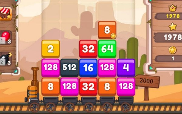 Train 2048 Puzzle Game - Online Number Merging Adventure