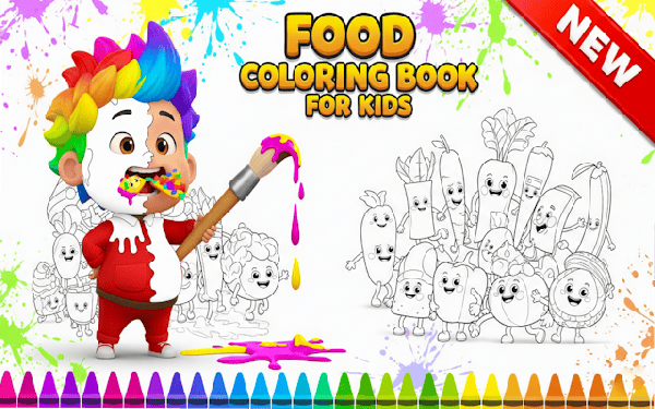 Food Coloring Book for Kids - Online Coloring Game