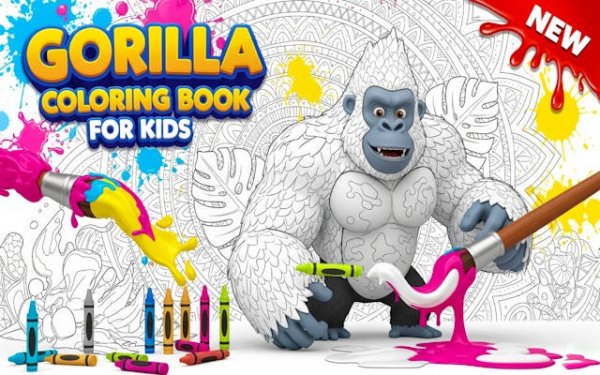 Gorilla Coloring Book Online: Free Kids Art Game