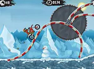 Snow Track Cyclist Rush